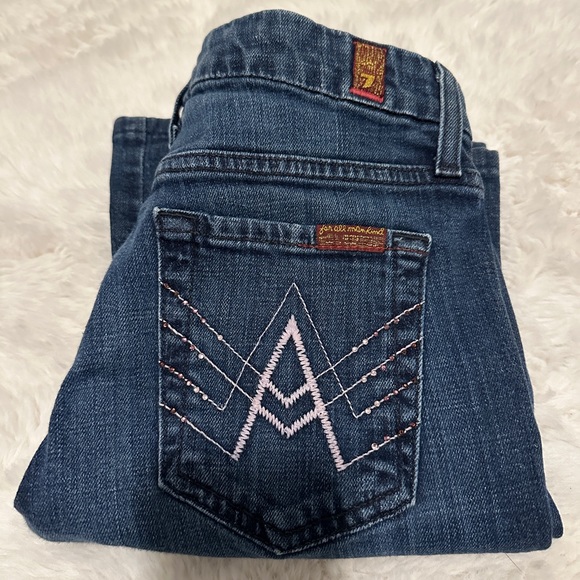 7 For All Mankind “A” Pocket Slim Bootcut - Size 25 Short - Picture 1 of 4